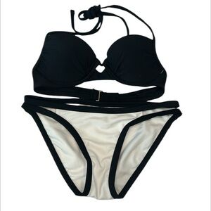 Xhilaration black and white bikini swim set size XS